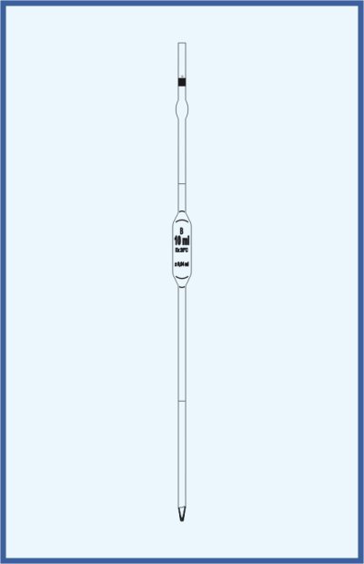Pipettes with one and two marks, QUALICOLOR, COLOR CODE - two-mark pipettes - enlarged form with safety bulb, class B
