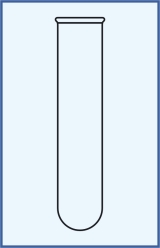 Test tubes with rim, round bottom