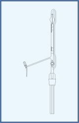 with intermediate stopcock with PTFE key, class AS 50 ml (0,1)-logo Germany-SV3753/Germany with intermediate stopcock with PTFE key, class AS 50 ml (0,1)-logo Germany-SV3753/Germany